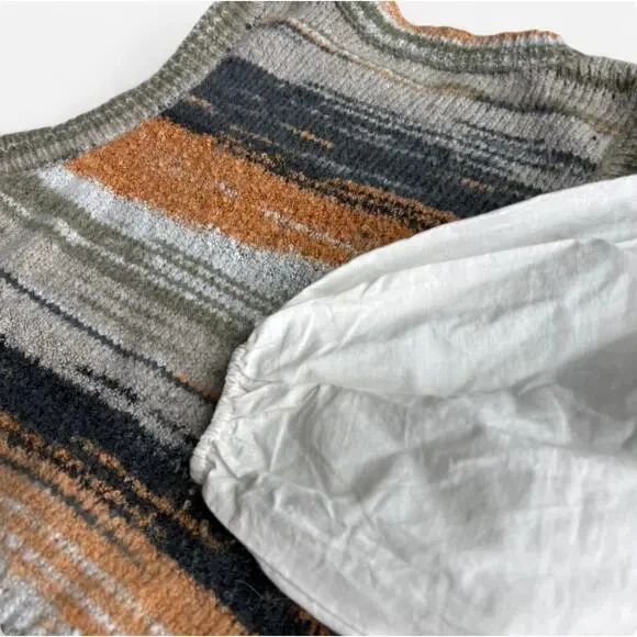 OneWorld Women's Knit Sweater with Contrast Cotton Sleeves - Picture 6 of 6